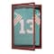 Flash Furniture Banks 24x36 Jersey Display Case with Solid Pine Wood Frame, UV Treated Acrylic Window, Velvet Backing Board, and Anti-Theft Lock in Mahogany HMHD-23M099YBN-MHG-2436-GG - alternate 1